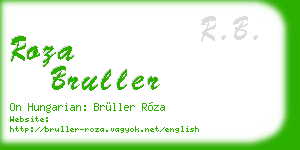roza bruller business card