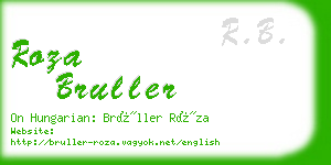 roza bruller business card